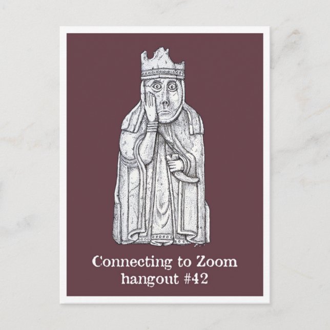 Carte Postale Lockdown moods: Lewis chessmen - The Queen (Devant)