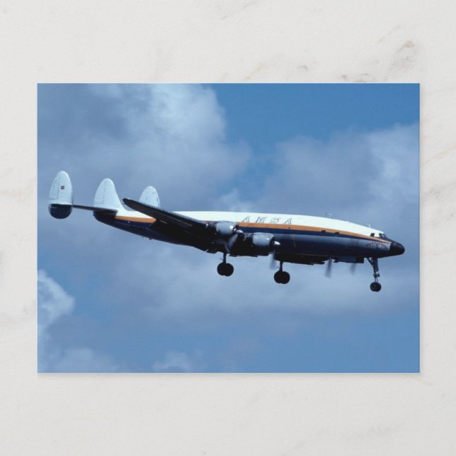 Carte Postale Lockheed L-1049 Super Constellation AMSA (Devant)
