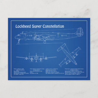 Carte Postale Lockheed L-1049 Super Constellation - Plans AD