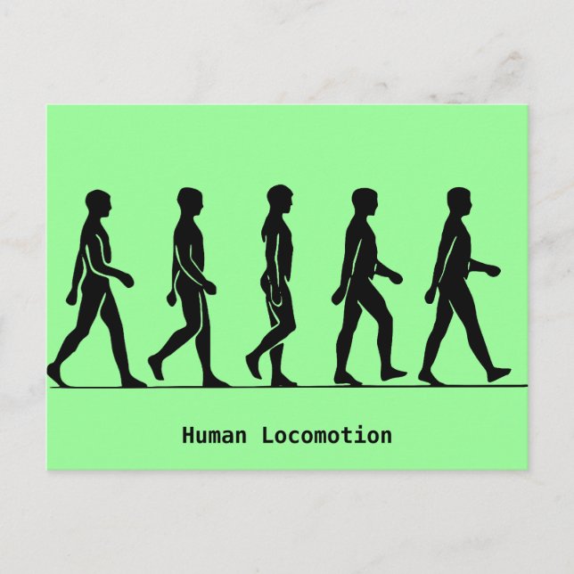 Carte Postale Locomotion humaine (Devant)