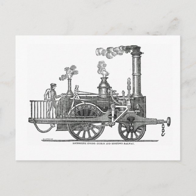 Carte Postale Locomotive à vapeur précoce (Devant)