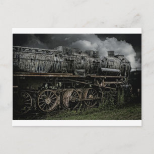 Carte Postale locomotive à vapeur train rail voie ferrée