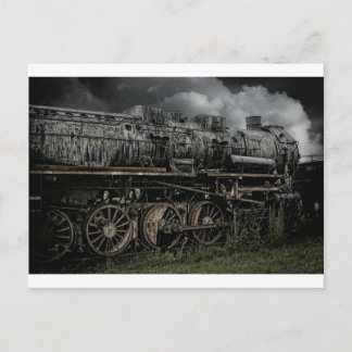 Carte Postale locomotive à vapeur train rail voie ferrée