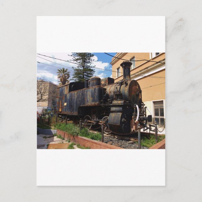 Carte Postale Locomotive à vapeur vintage (Devant)