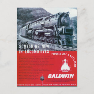 Carte Postale Locomotive Baldwin S-2 Turbine à vapeur Locomotive