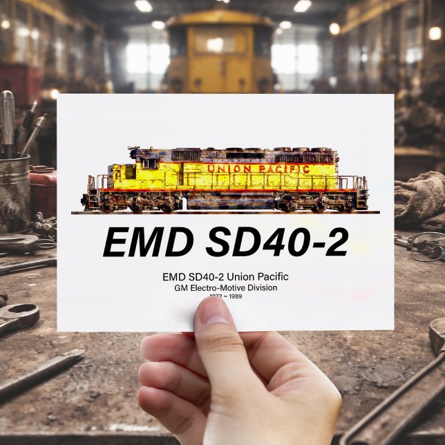 Carte Postale Locomotive diesel EMD SD40-2. Union Pacific (EMD SD40-2 Diesel Locomotive. Union Pacific. Postcard)