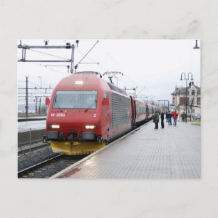 Carte Postale Locomotive électrique NSB EL 18 à Lillehammer