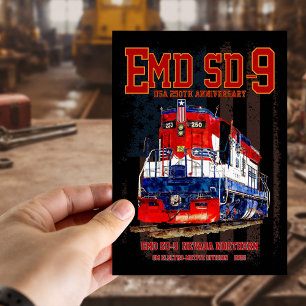 Carte Postale Locomotive EMD SD-9 Livrée du 250e anniversaire de