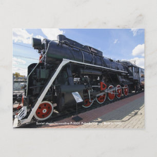 Carte Postale Locomotive, locomotive à vapeur soviétique P-0001 