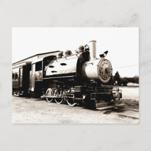 Carte Postale locomotive pour train à vapeur vintage