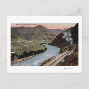 Carte Postale Locomotives à vapeur sur la voie