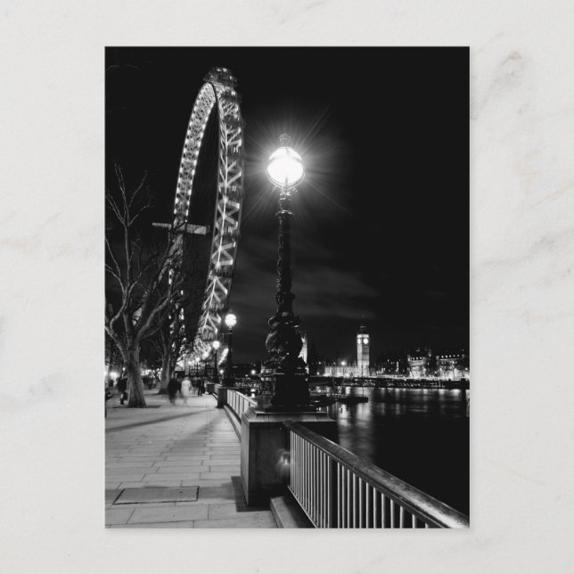 Carte Postale L'Oeil De Londres La Nuit (Devant)