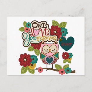 Carte Postale loever owl
