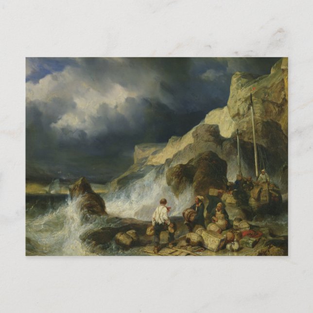 Carte Postale L'offensive des passeurs, vers 1837 (Devant)