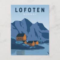 Lofoten Norvège Travel Art Vintage
