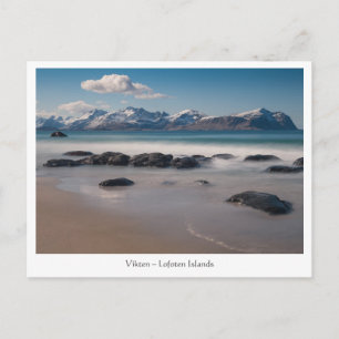 Carte Postale Lofoten Vikten Beach