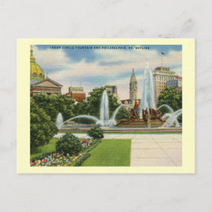 Carte Postale Logan Circle, Philadelphie Vintage