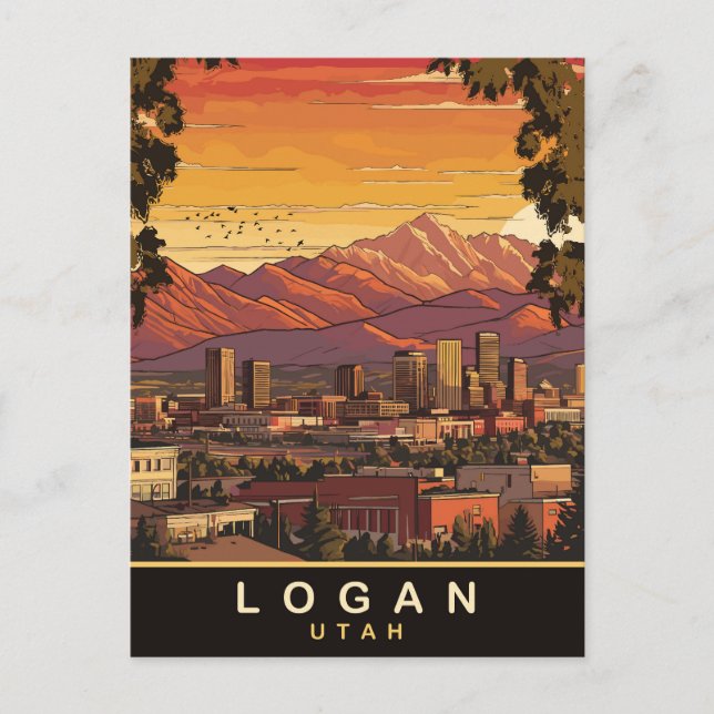 Carte Postale Logan, Utah, Voyage (Devant)