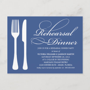 CARTE POSTALE LOGICIEL NAVY REHEARSAL DÎNER INVITATION