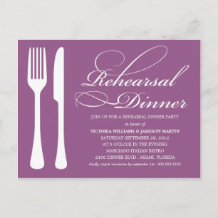 CARTE POSTALE LOGICIELS D'ACCÈS REHEARSAL DÎNER INVITATION