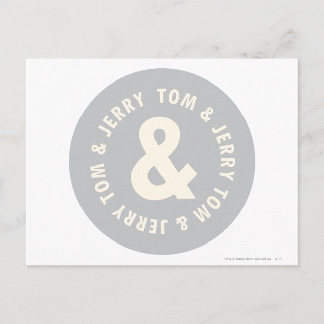 Carte Postale Logo 1 Tom et Jerry Round (Devant)