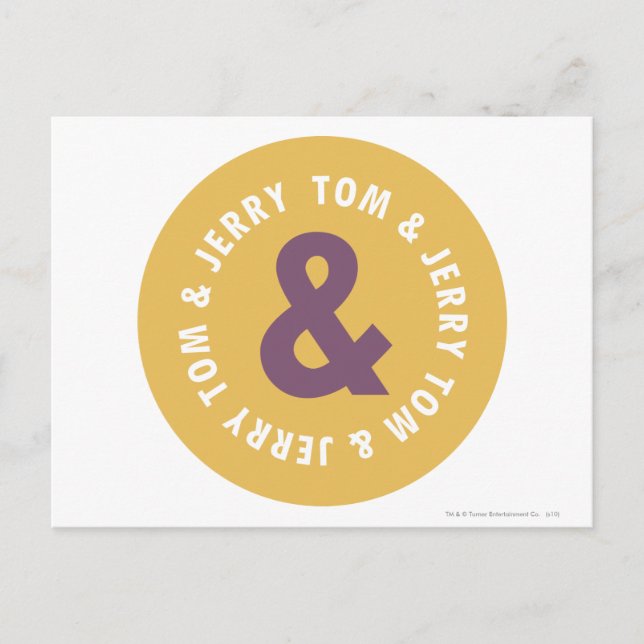 Carte Postale Logo 3 Tom et Jerry Round (Devant)