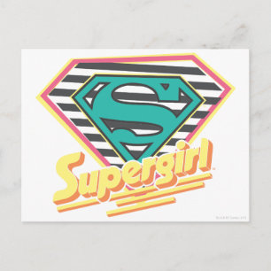 Carte Postale Logo à rayures supergirl