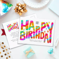 Logo Anniversaire Coloré Amusant Crayon Écrit à la