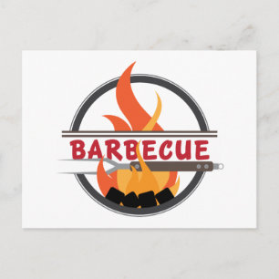 Carte Postale Logo Barbecue