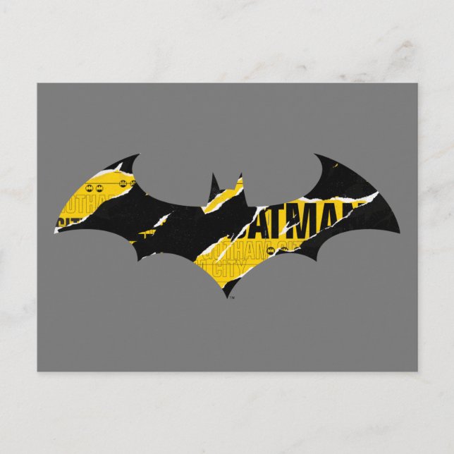 Carte postale Logo Batman de bande de prudence (Devant)