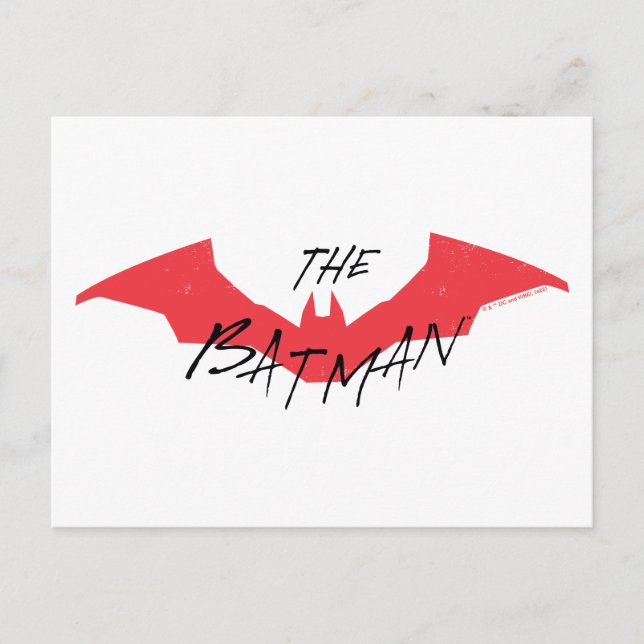 Carte Postale Logo Batman manuscrit de chaume (Devant)