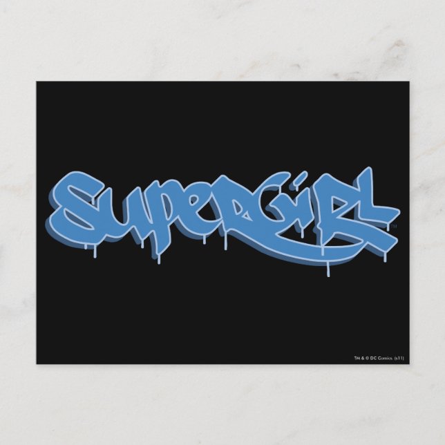 Carte Postale Logo bleu de Supergirl (Devant)