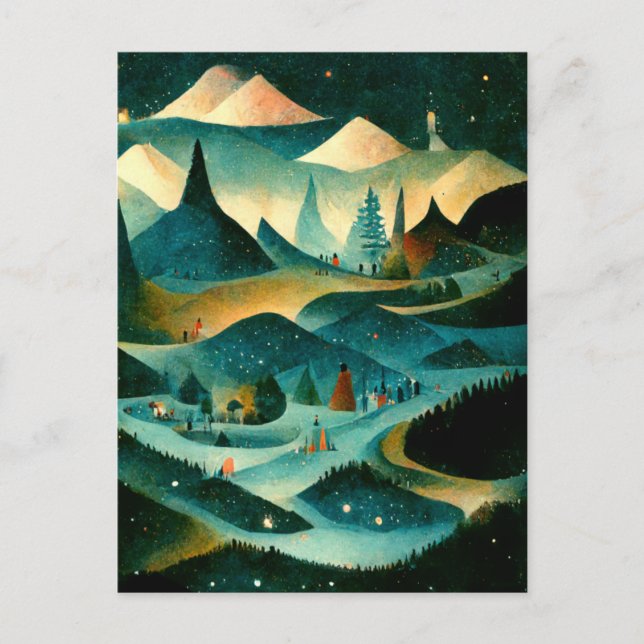 Carte postale Logo Business Retro Christmas Valley (Devant)