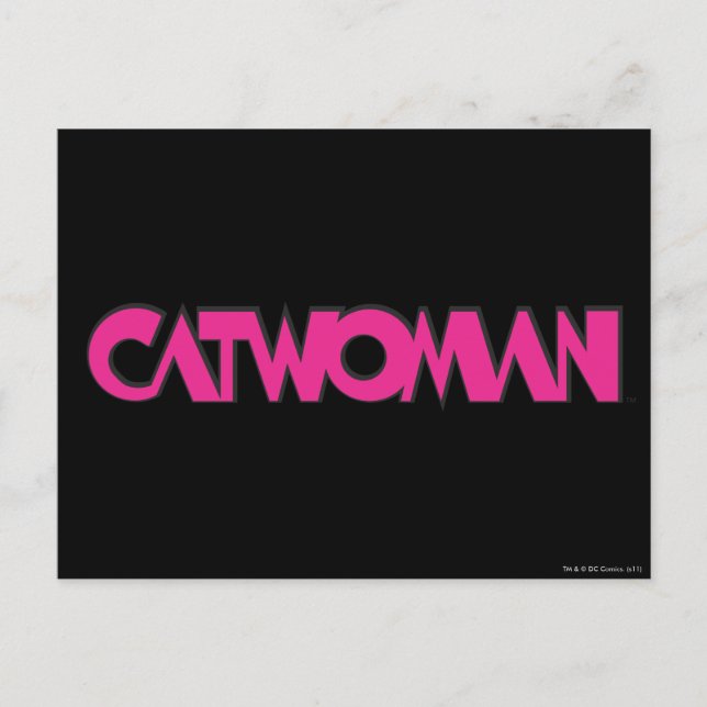 Carte Postale Logo Catwoman rose (Devant)