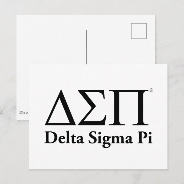Carte Postale Logo Classique Delta Sigma Pi (Devant / Derrière)