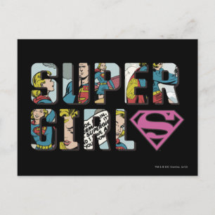 Carte Postale Logo de bande dessinée Supergirl