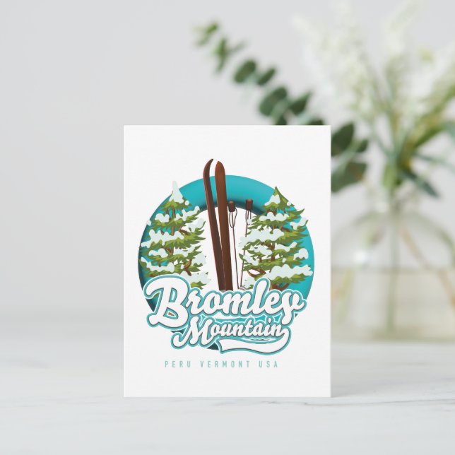 Carte Postale logo de Bromley Mountain Peru Vermont US Ski (Debout devant)