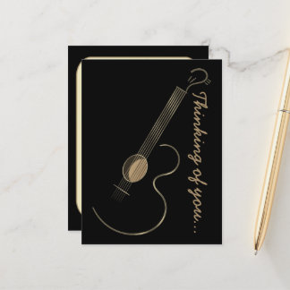 Carte postale Logo de guitare acoustique