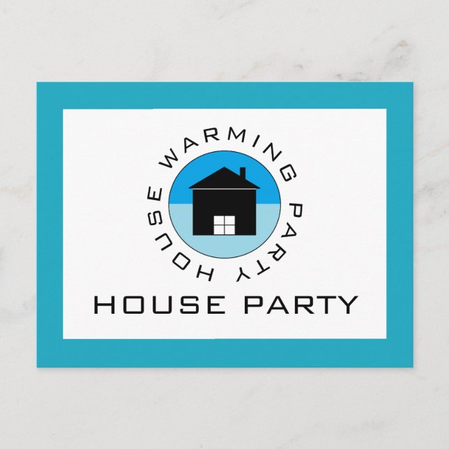 Carte Postale Logo de la Maison Bleue, Invitation de la Fête du  (Devant)