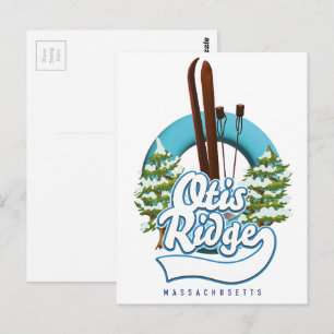 Carte Postale Logo de la station de ski Otis Ridge Massachusetts