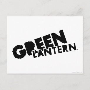 Carte Postale Logo de lanterne verte - Pixels