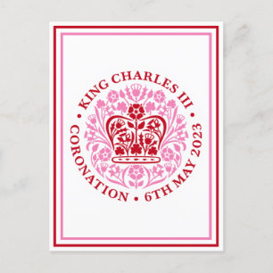 Carte Postale Logo de l'Emblème du couronnement King Charles III