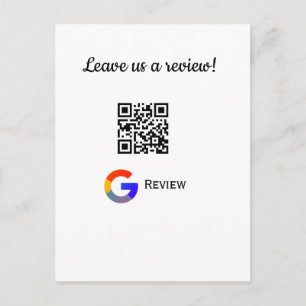 Carte Postale logo de l'entreprise de critique Google Scan QR cr