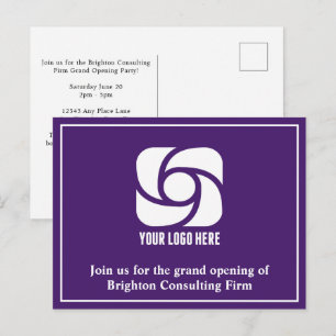 Carte Postale Logo de l'entreprise de publicité Purple Company