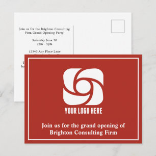 Carte Postale Logo de l'entreprise de publicité Red Company