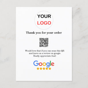 Carte Postale logo de l'entreprise de révision Google Scan QR re