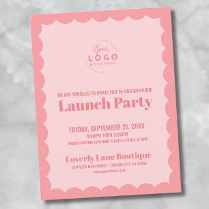 Carte Postale Logo de l'entreprise Grand ouverture