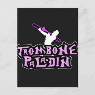 Carte Postale Logo de luxe de Paladin de trombone