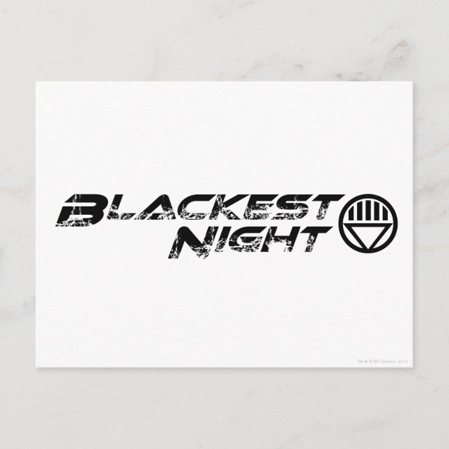 Carte Postale Logo de nuit le plus noir (Devant)