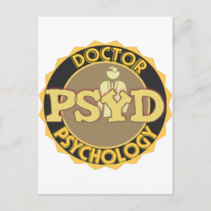 Carte Postale LOGO de PsyD - DOCTEUR OF PSYCHOLOGY
